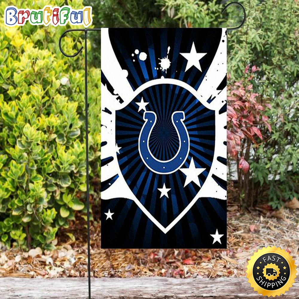 Nfl Garden Flags Indianapolis Colts Horseshoe Shield Wings Double Sided Printing Garden Flag Colts Garden Flag 1 ikyezc