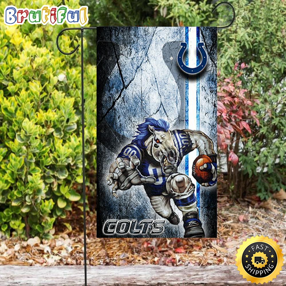 Nfl Garden Flags Indianapolis Colts Mascot2 Double Sided Printing Garden Flag Colts Garden Flag 1 pth4nl