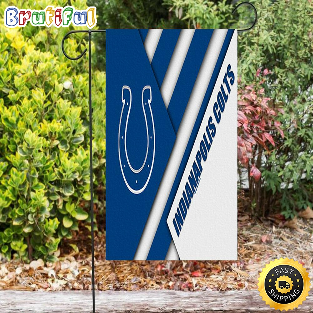 Nfl Garden Flags Indianapolis Colts Name Blue White Double Sided Printing Garden Flag Colts Garden Flag 1 cxueuh