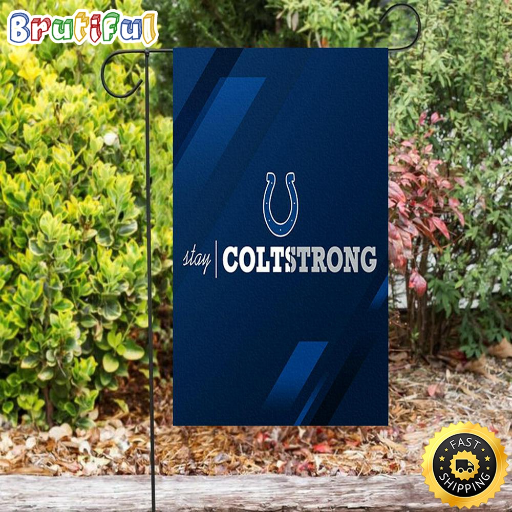 Nfl Garden Flags Indianapolis Colts Stay ColtStrong Double Sided Printing Garden Flag Colts Garden Flag 1 ibyz2z