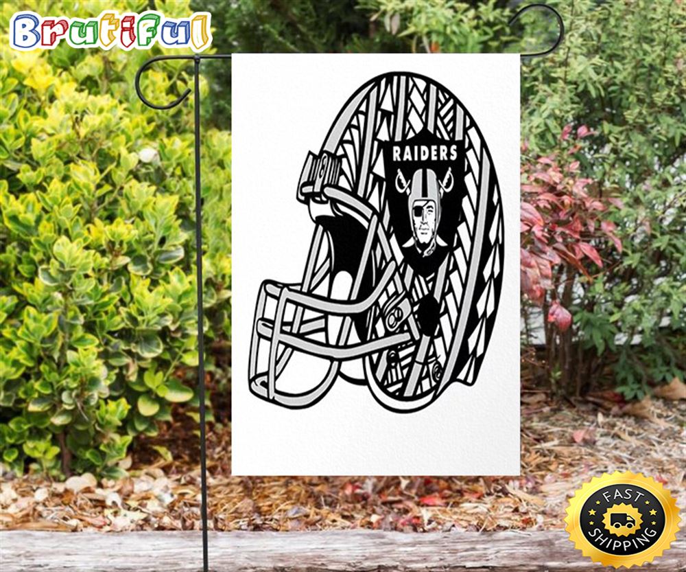 Nfl Garden Flags Las Vegas Raiders Helmet Triba Double Sided Printing Garden Flag Raiders Garden Flags 1 oxhua5