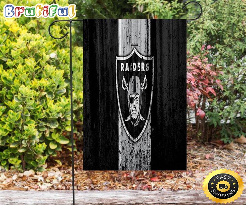 Nfl Garden Flags Las Vegas Raiders Logo Art Grunge Double Sided Printing Garden Flag Raiders Garden Flags 1 htge4o