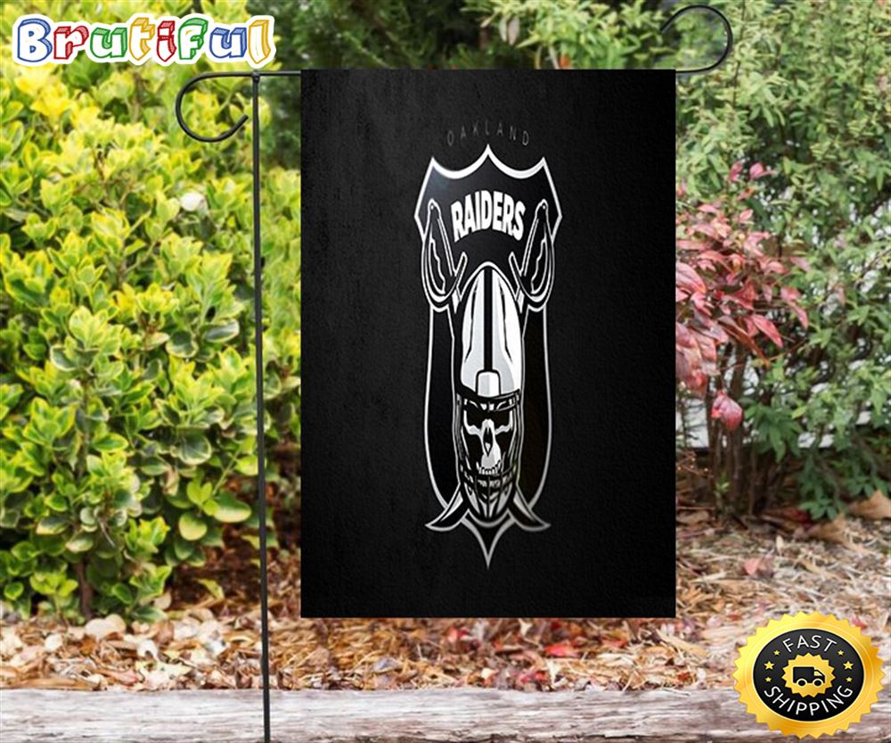 Nfl Garden Flags Las Vegas Raiders Logo Art Skull Double Sided Printing Garden Flag Raiders Garden Flags 1 ofwdcq