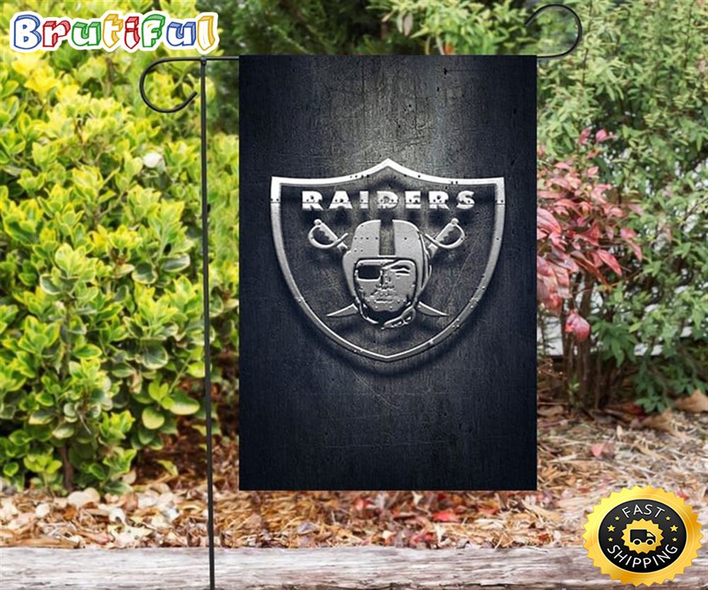 Nfl Garden Flags Las Vegas Raiders Logo Art Texture3 Double Sided Printing Garden Flag Raiders Garden Flags 1 lsrem1