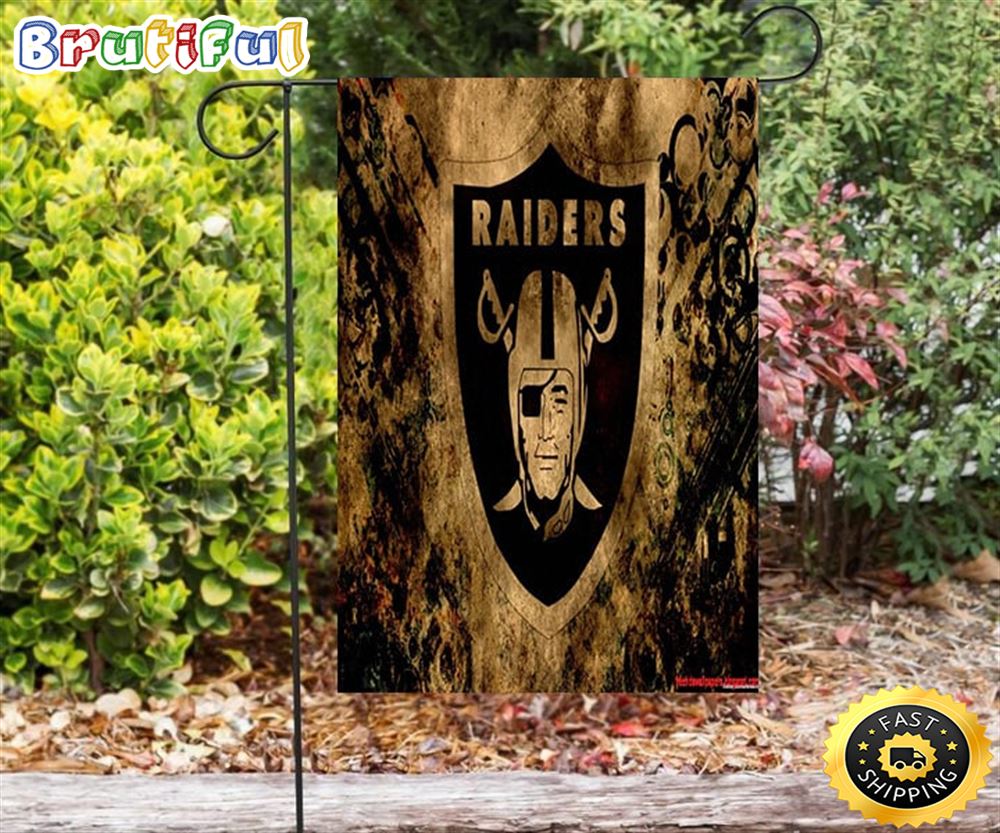 Nfl Garden Flags Las Vegas Raiders Logo Art Vintage Double Sided Printing Garden Flag Raiders Garden Flags 1 s7bgdl