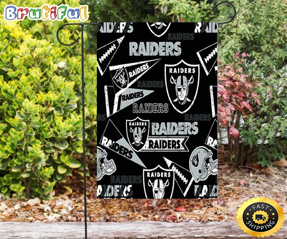 Nfl Garden Flags Las Vegas Raiders Logo Pattern5 Double Sided Printing Garden Flag Raiders Garden Flags 1 nzxukw