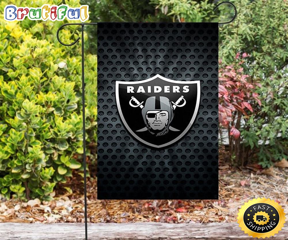 Nfl Garden Flags Las Vegas Raiders Logo Pattern Metal Double Sided Printing Garden Flag Raiders Garden Flags 1 ffqe4q