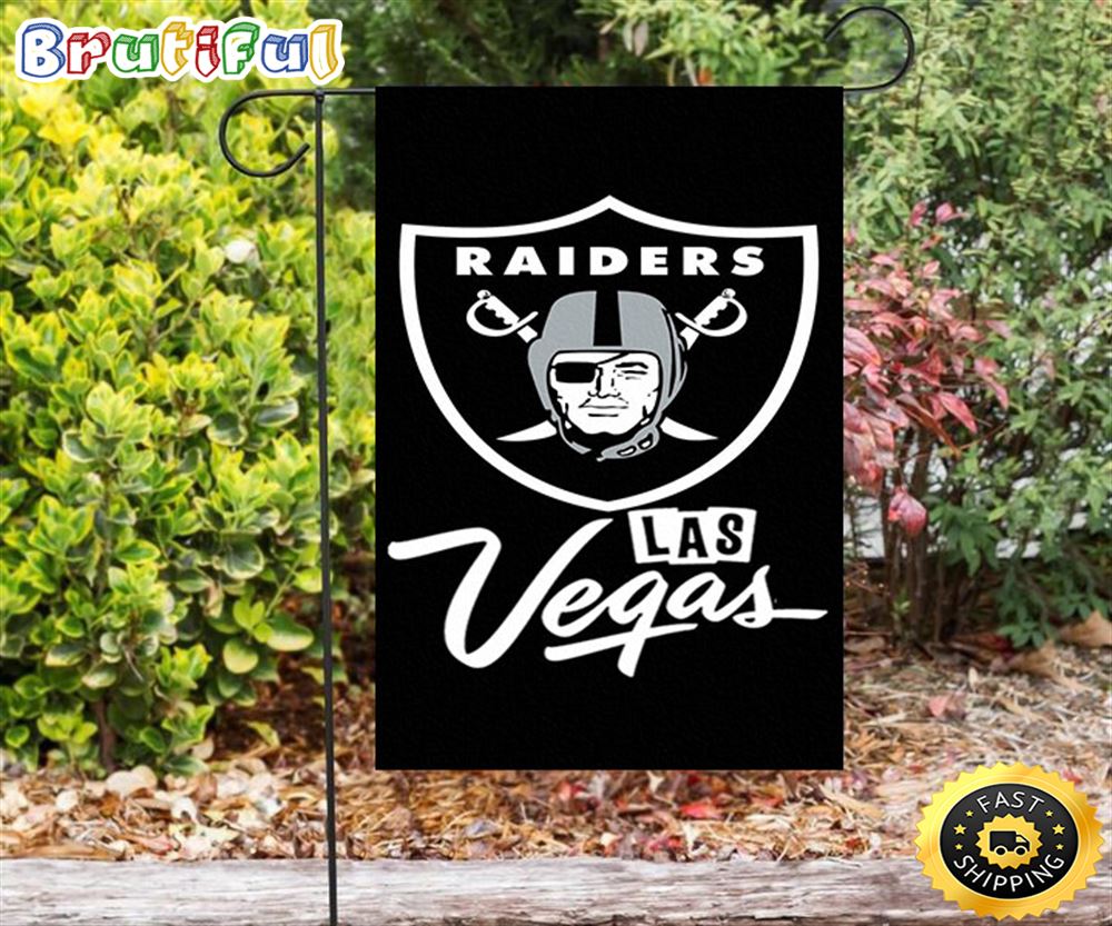 Nfl Garden Flags Las Vegas Raiders Logo Text3 Double Sided Printing Garden Flag Raiders Garden Flags 1 onpe0n