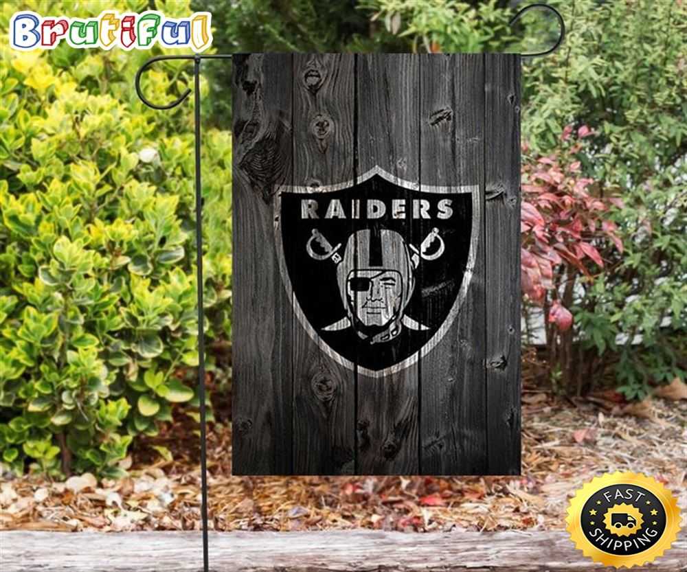 Nfl Garden Flags Las Vegas Raiders Logo Wood Double Sided Printing Garden Flag Raiders Garden Flags 1 s5ljry