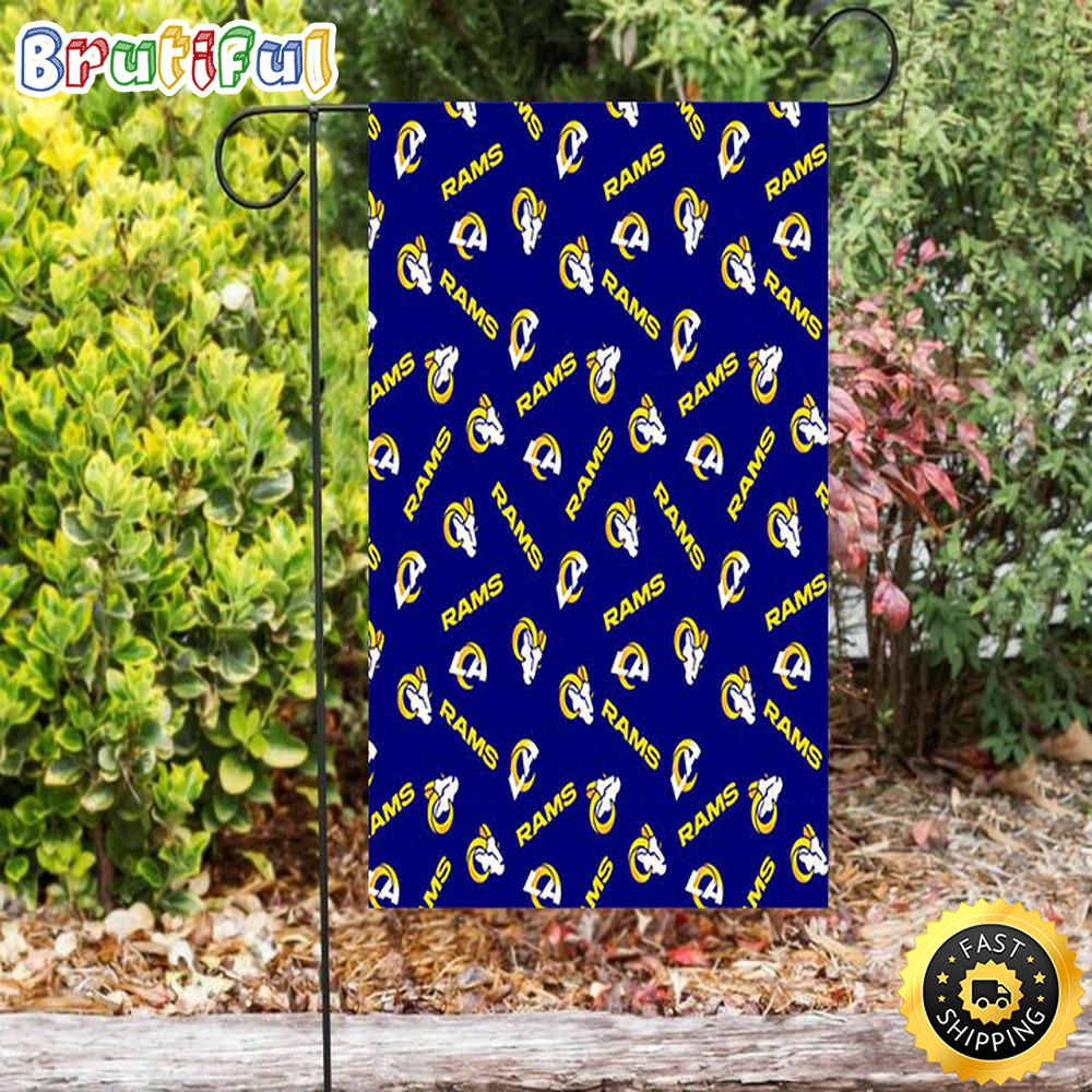 Nfl Garden Flags Los Angeles Rams7 Double Sided Printing Garden Flag Rams Garden Flag 1 nffzfx