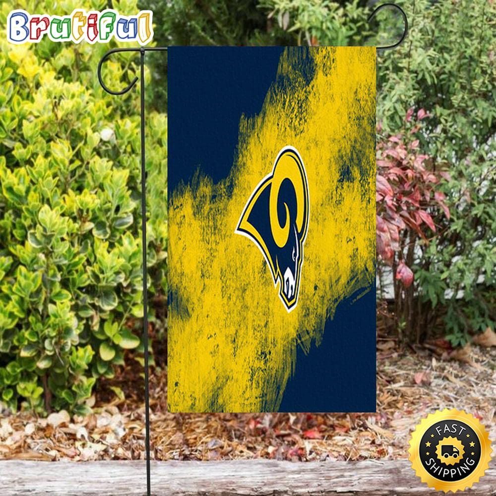 Nfl Garden Flags Los Angeles Rams Blue Yellow Double Sided Printing Garden Flag Rams Garden Flag 1 vkkye1