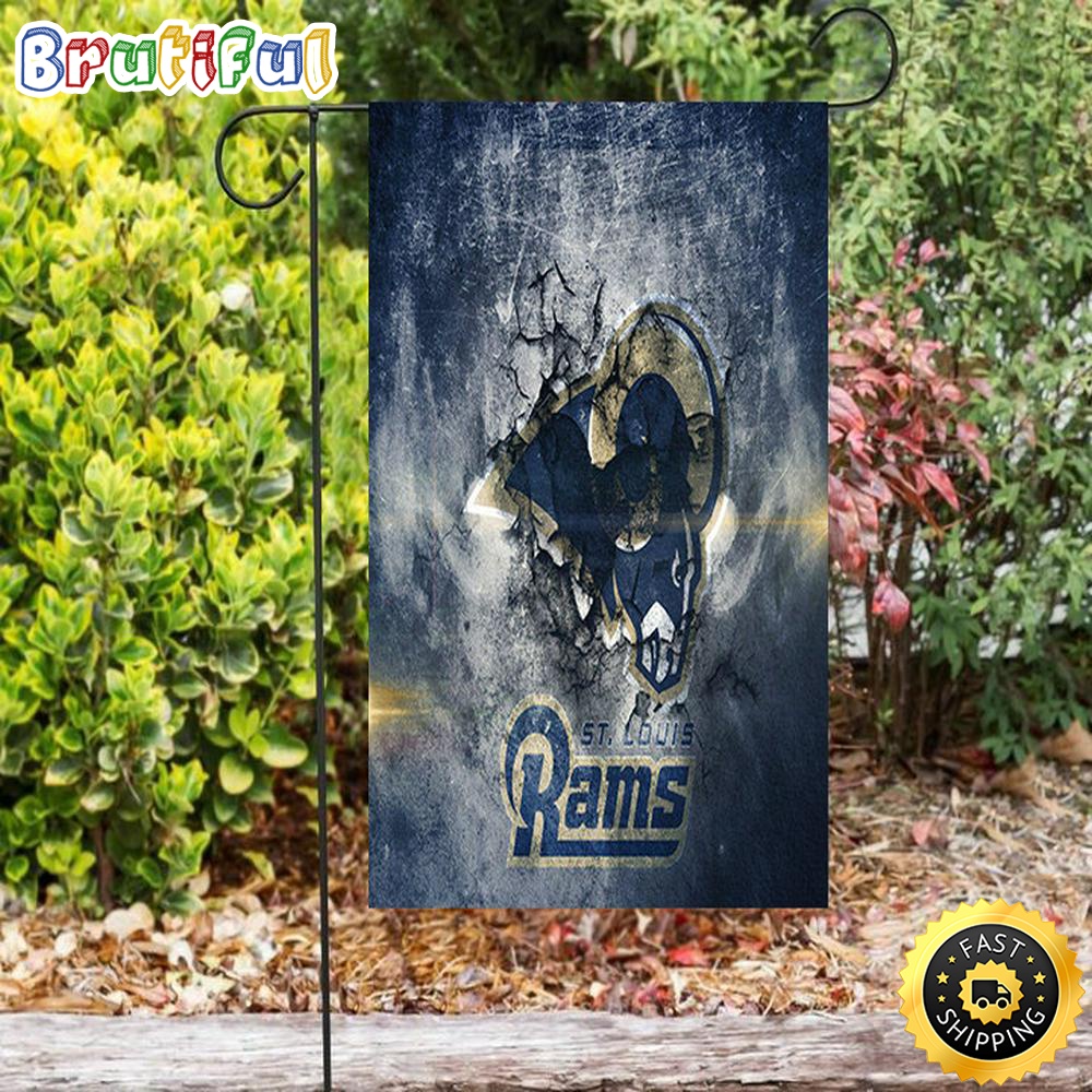 Nfl Garden Flags Los Angeles Rams Crack Navy Wall Double Sided Printing Garden Flag Rams Garden Flag 1 bzpuhl