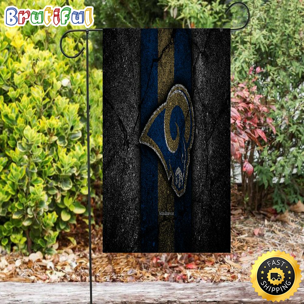 Nfl Garden Flags Los Angeles Rams Crack Stone Double Sided Printing Garden Flag Rams Garden Flag 1 gbfkuz