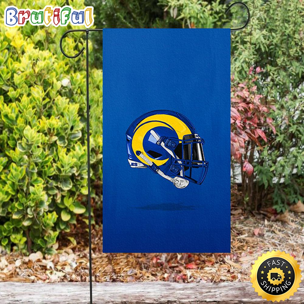 Nfl Garden Flags Los Angeles Rams Helmet Blue Double Sided Printing Garden Flag Rams Garden Flag 1 favbyg