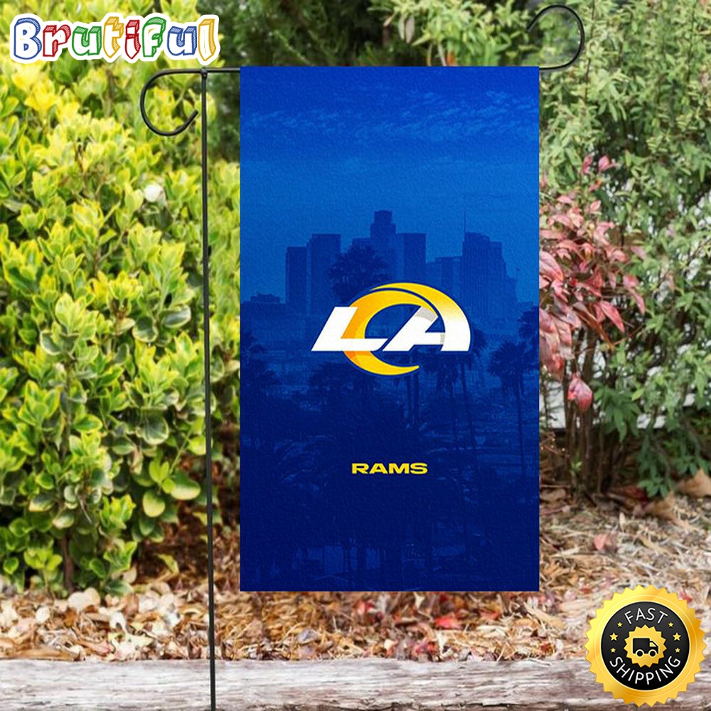 Nfl Garden Flags Los Angeles Rams LA City Blue Double Sided Printing Garden Flag Rams Garden Flag 1 ninqby