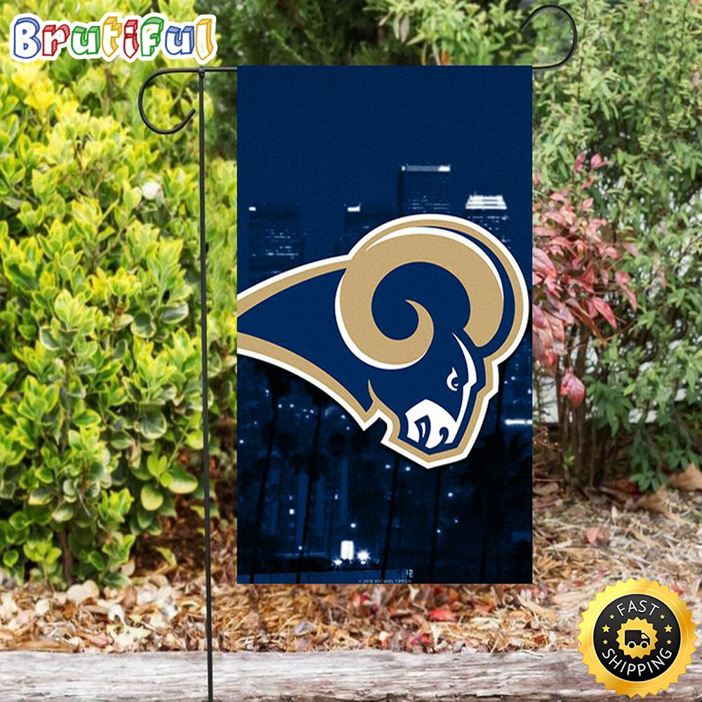 Nfl Garden Flags Los Angeles Rams Night Blue City Double Sided Printing Garden Flag Rams Garden Flag 1 kjbx31