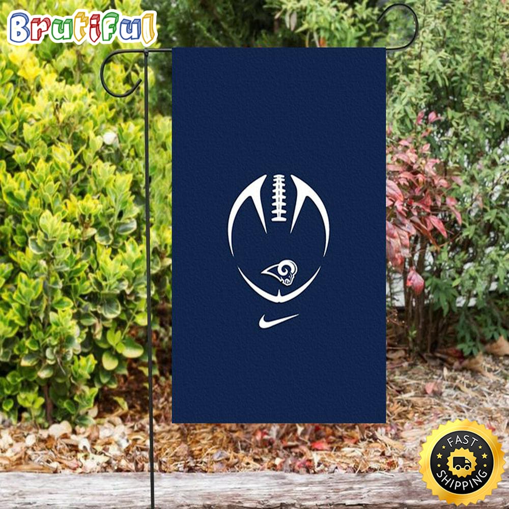 Nfl Garden Flags Los Angeles Rams White Ball Navy Double Sided Printing Garden Flag Rams Garden Flag 1 gvkkck