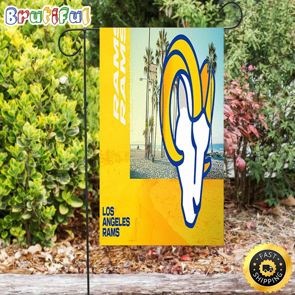Nfl Garden Flags Los Angeles Rams Yellow Beach Double Sided Printing Garden Flag Rams Garden Flag 1 qflvaf
