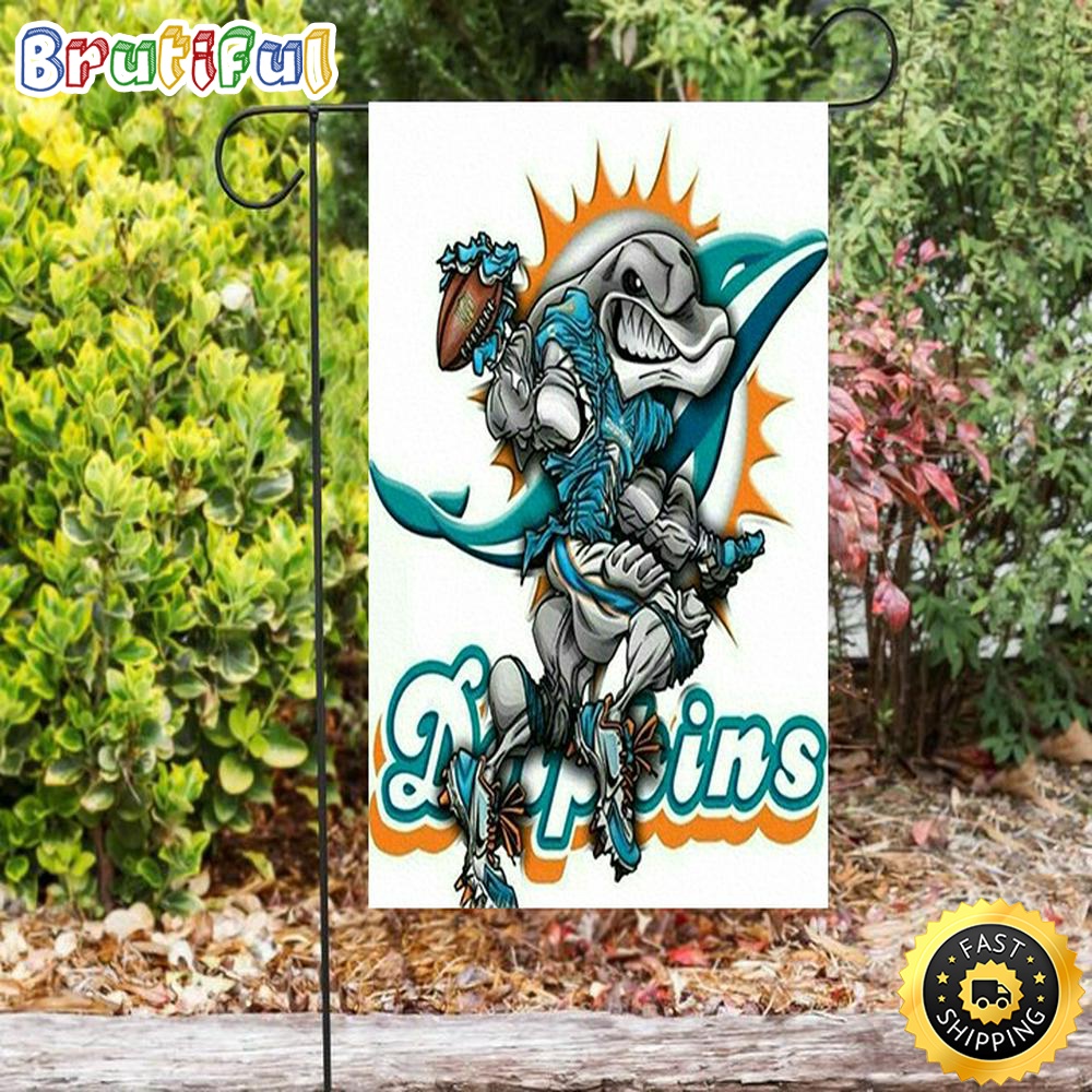 Nfl Garden Flags Miami Dolphins Art 2 Double Sided Printing Garden Flag Dolphins Garden Flag 1 n8xefv