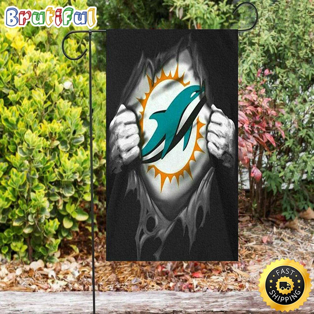 Nfl Garden Flags Miami Dolphins Art 5 Double Sided Printing Garden Flag Dolphins Garden Flag 1 dlbit5