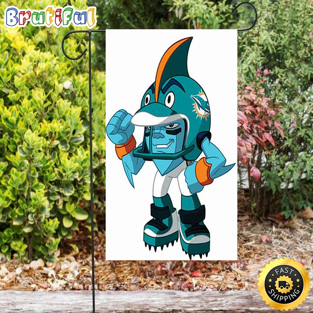 Nfl Garden Flags Miami Dolphins Art illustration Double Sided Printing Garden Flag Dolphins Garden Flag 1 mtbhux