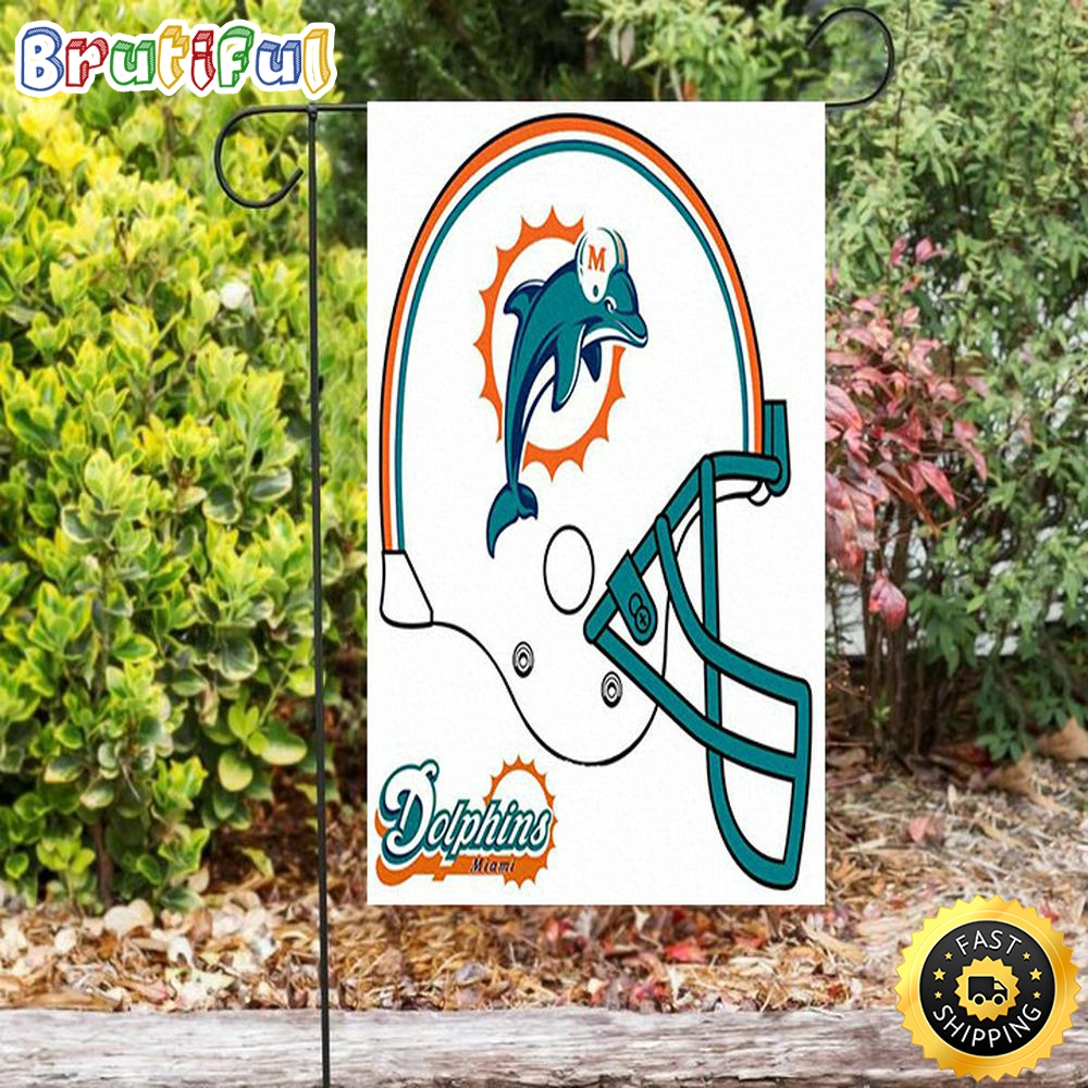 Nfl Garden Flags Miami Dolphins Helmet 1 Double Sided Printing Garden Flag Dolphins Garden Flag 1 ulxpxp