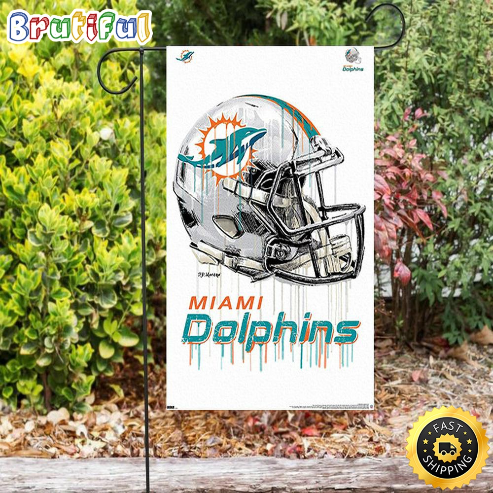 Nfl Garden Flags Miami Dolphins Helmet Art Double Sided Printing Garden Flag Dolphins Garden Flag 1 rjlhcp