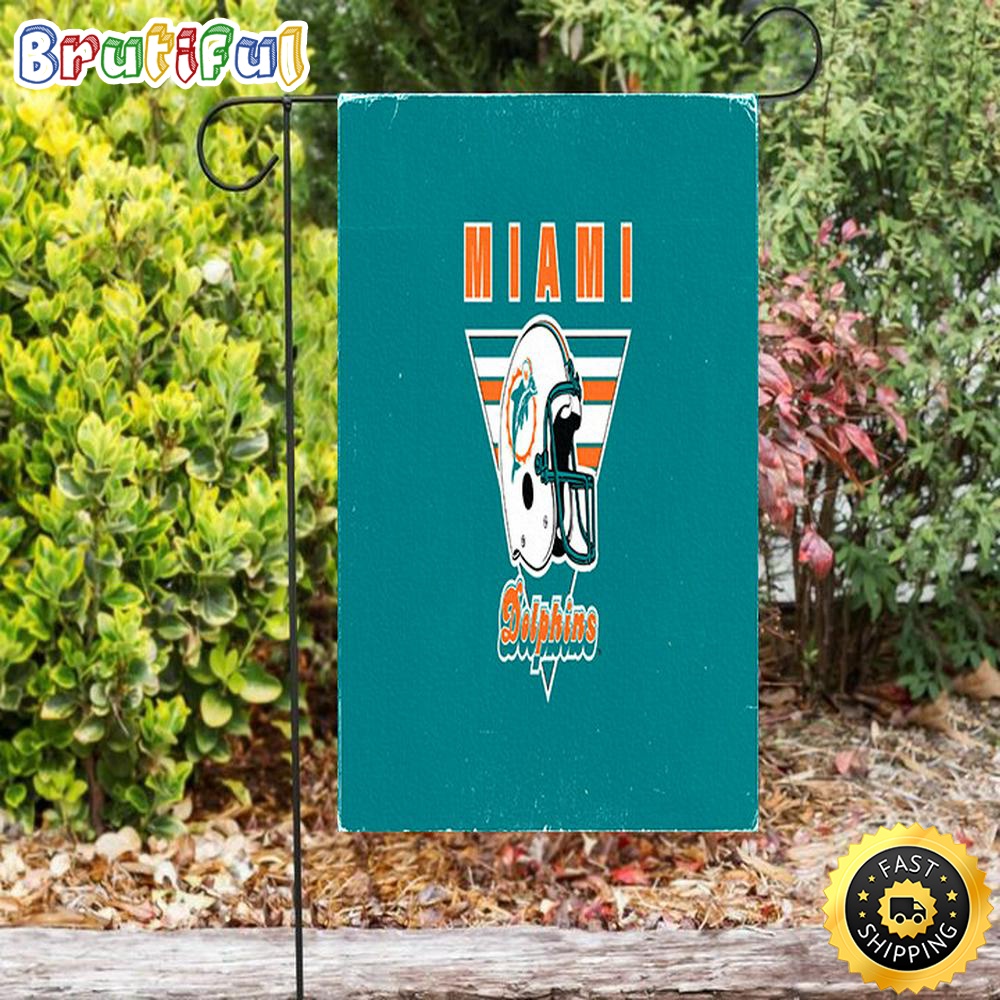 Nfl Garden Flags Miami Dolphins Logo 11 Double Sided Printing Garden Flag Dolphins Garden Flag 1 w9z908