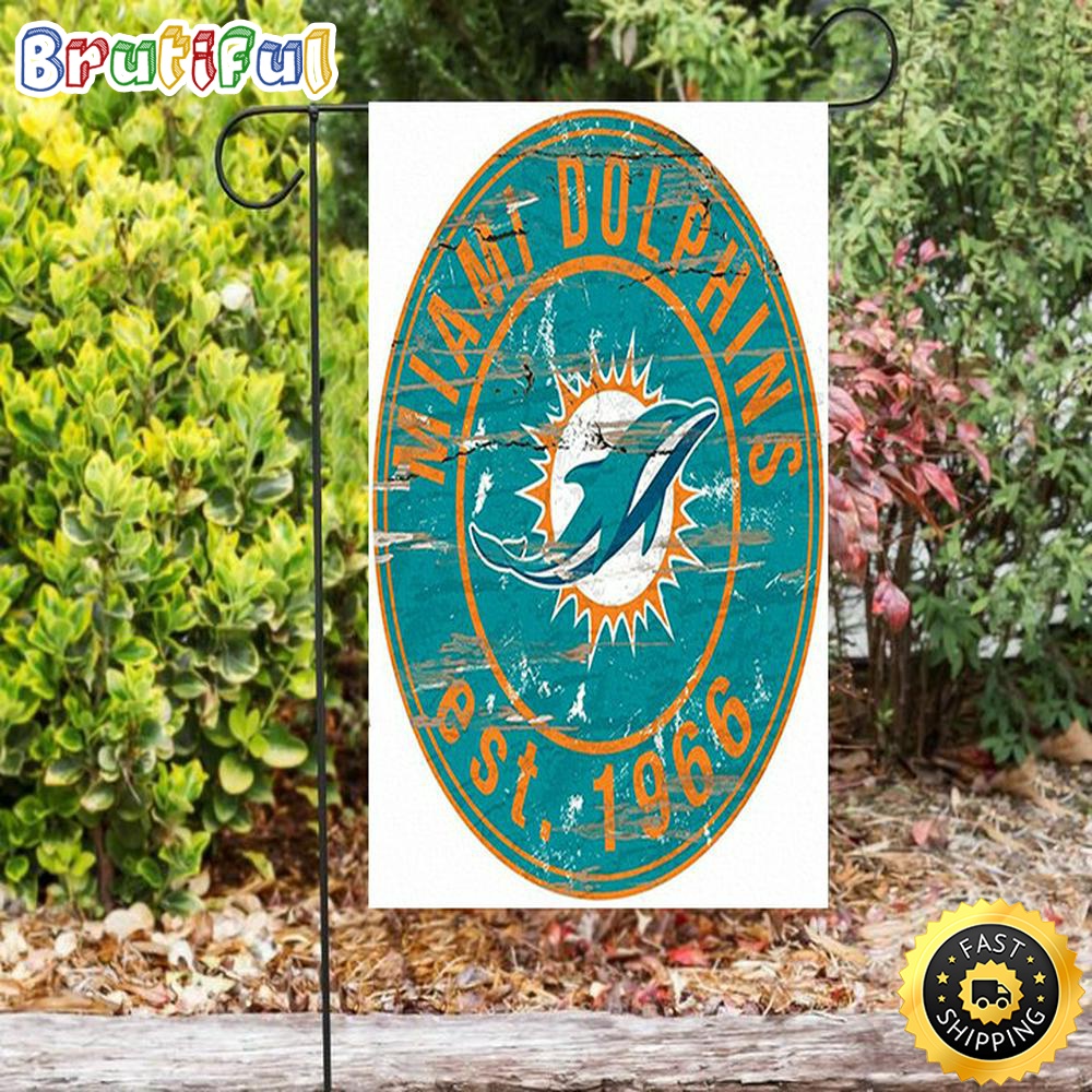 Nfl Garden Flags Miami Dolphins Logo 12 Double Sided Printing Garden Flag Dolphins Garden Flag 1 zjoefv