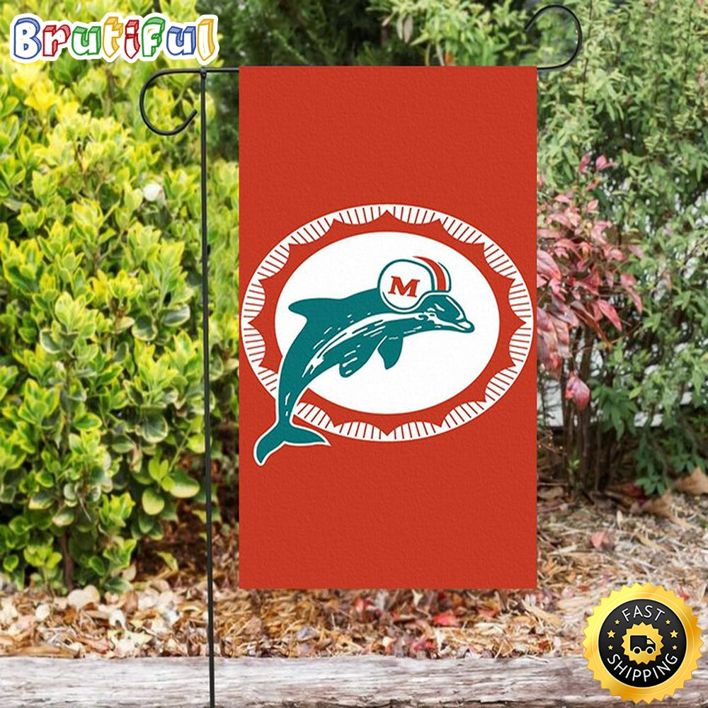 Nfl Garden Flags Miami Dolphins Logo 14 Double Sided Printing Garden Flag Dolphins Garden Flag 1 algzz8