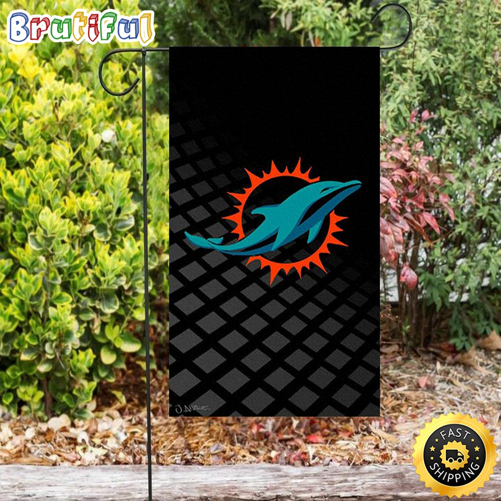 Nfl Garden Flags Miami Dolphins Logo 1 Double Sided Printing Garden Flag Dolphins Garden Flag 1 uarp0y