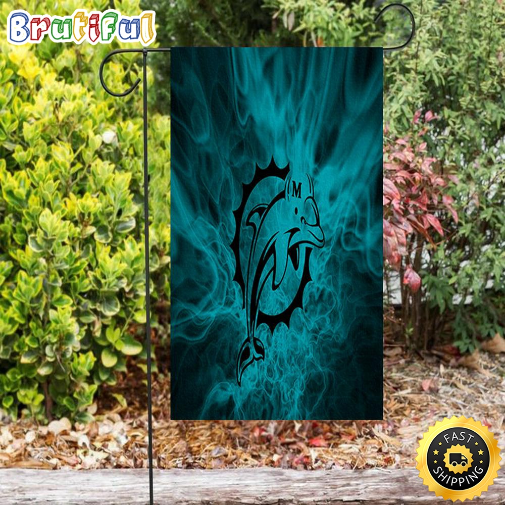 Nfl Garden Flags Miami Dolphins Logo 4 Double Sided Printing Garden Flag Dolphins Garden Flag 1 w2lzaf