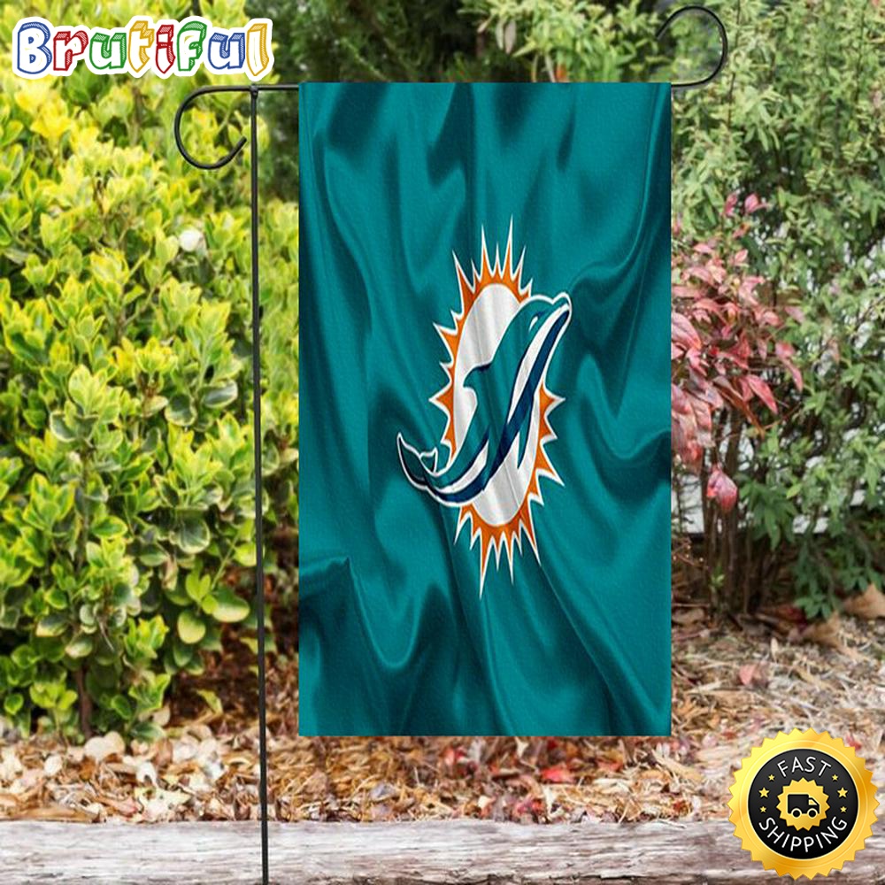 Nfl Garden Flags Miami Dolphins Logo 6 Double Sided Printing Garden Flag Dolphins Garden Flag 1 g39uvr