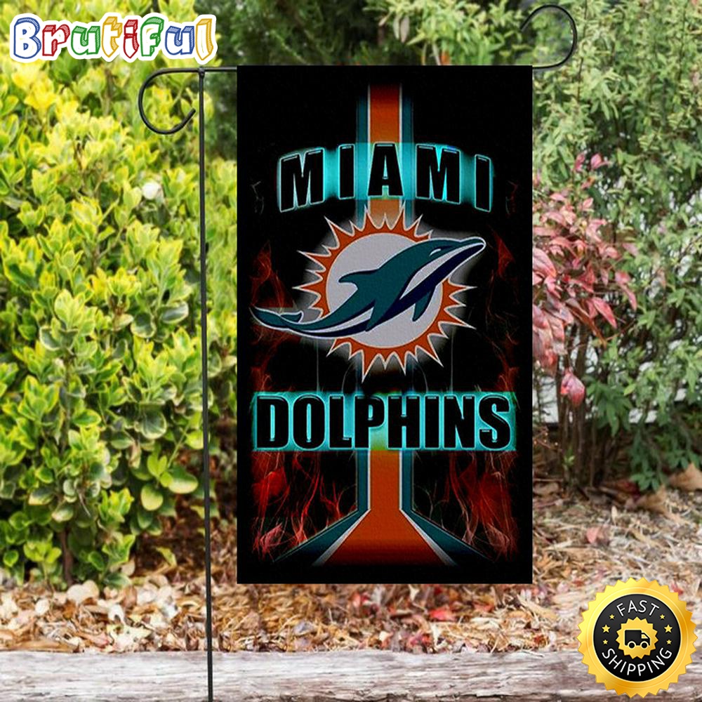 Nfl Garden Flags Miami Dolphins Logo Art 4 Double Sided Printing Garden Flag Dolphins Garden Flag 1 cvs2qm