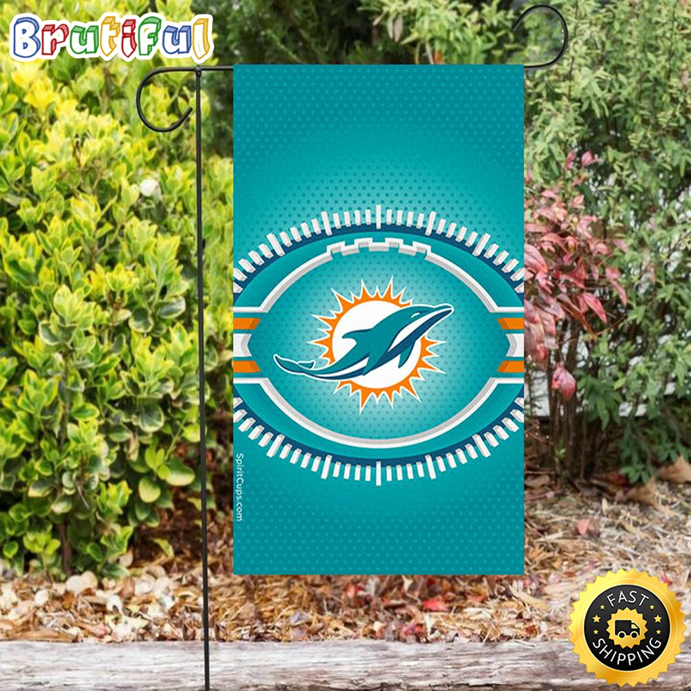 Nfl Garden Flags Miami Dolphins Logo Art illustration Double Sided Printing Garden Flag Dolphins Garden Flag 1 eurpj5