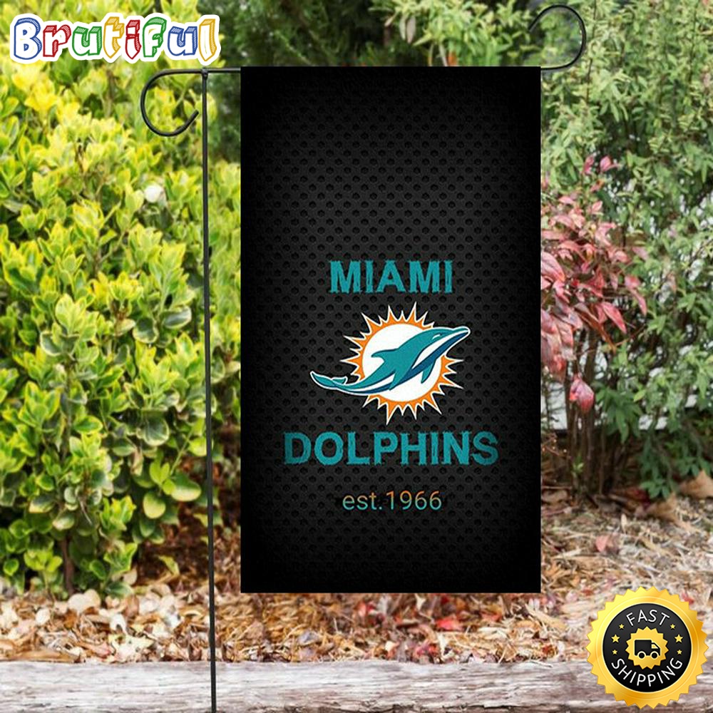Nfl Garden Flags Miami Dolphins Logo Double Sided Printing Garden Flag Dolphins Garden Flag 1 bp79ib