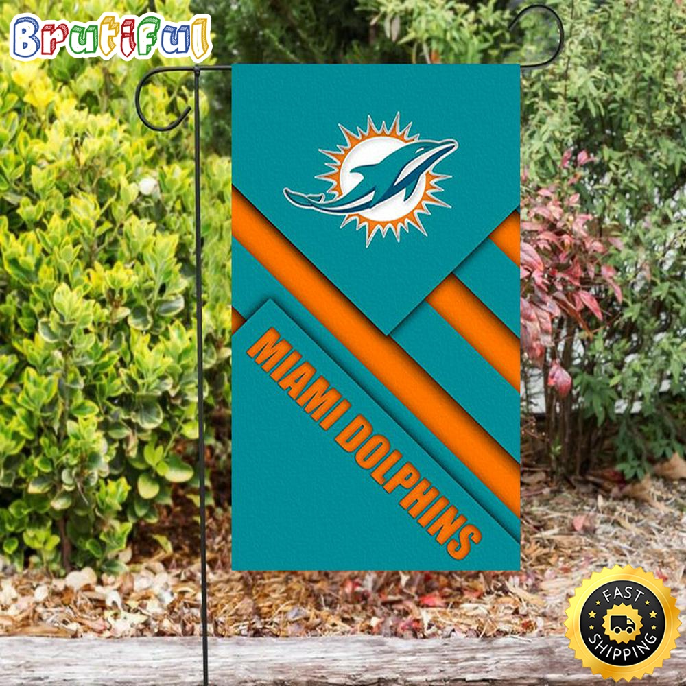 Nfl Garden Flags Miami Dolphins Logo Pattern 3 Double Sided Printing Garden Flag Dolphins Garden Flag 1 hijj17