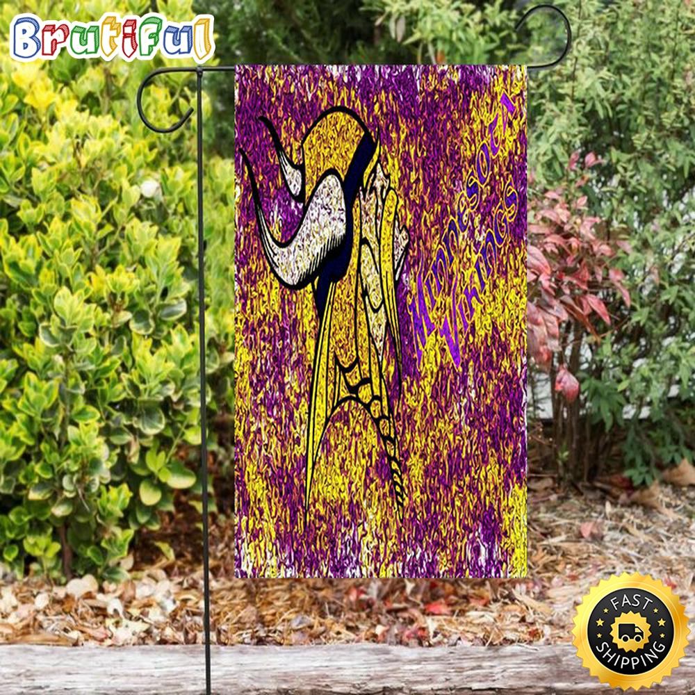 Nfl Garden Flags Minnesota Vikings Emblem Brush Oil Color Double Sided Printing Garden Flag Minnesota Vikings Garden Flag 1 fopuzm