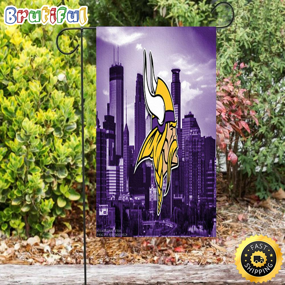 Nfl Garden Flags Minnesota Vikings Emblem City Double Sided Printing Garden Flag Minnesota Vikings Garden Flag 1 yhvxas