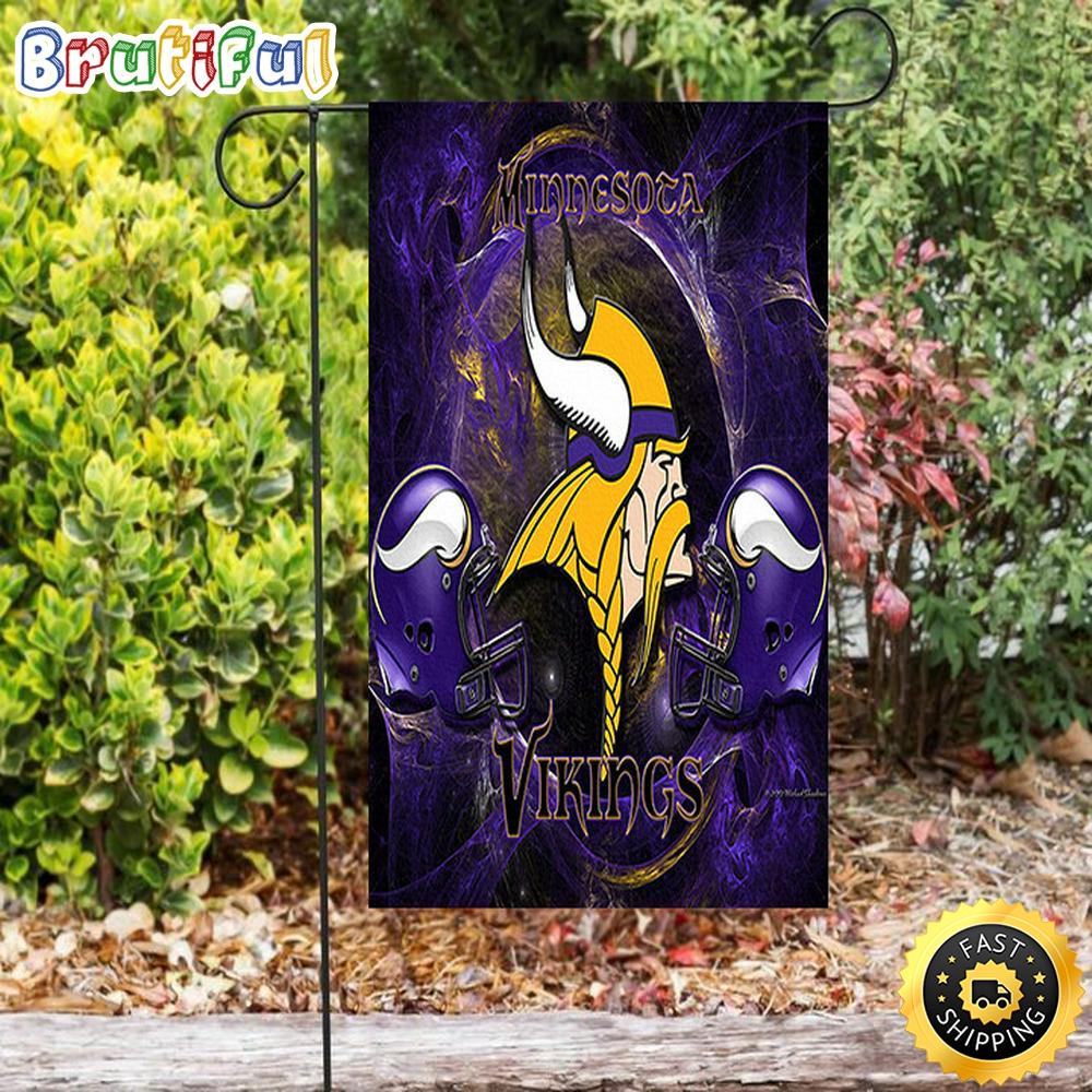 Nfl Garden Flags Minnesota Vikings Emblem Helmet v2 Double Sided Printing Garden Flag Minnesota Vikings Garden Flag 1 pgzdcv