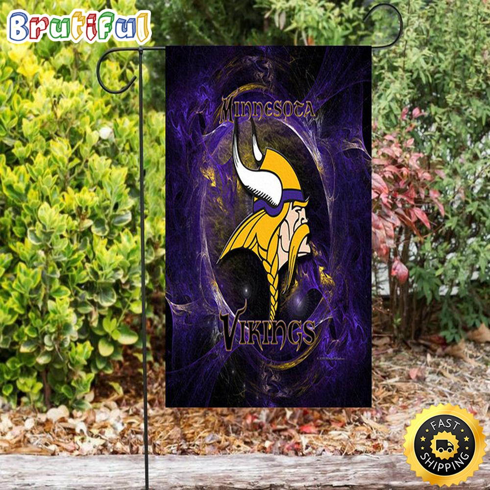Nfl Garden Flags Minnesota Vikings Emblem Magic Double Sided Printing Garden Flag Minnesota Vikings Garden Flag 1 wcdmow