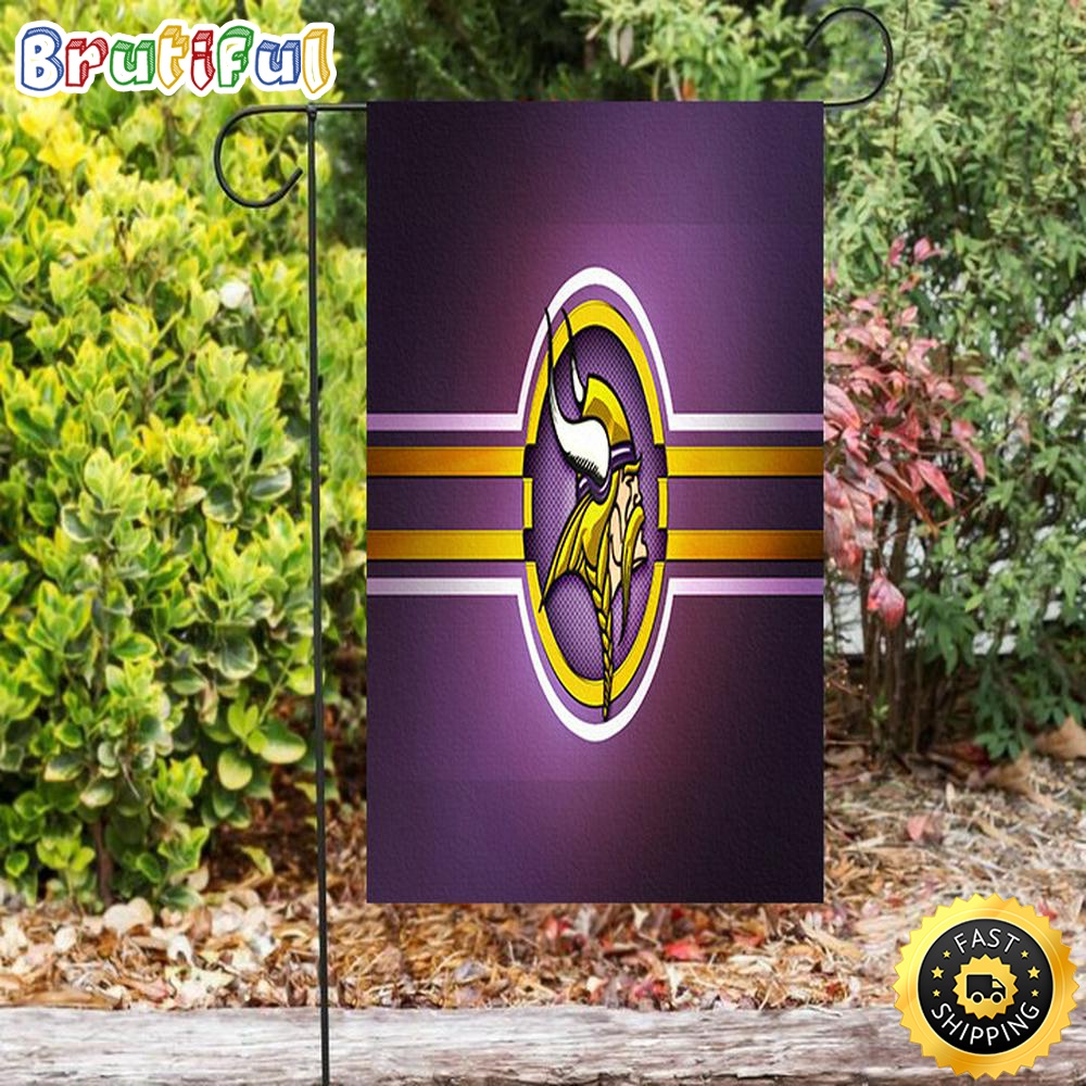 Nfl Garden Flags Minnesota Vikings Emblem Metal v2 Double Sided Printing Garden Flag Minnesota Vikings Garden Flag 1 ycltuz