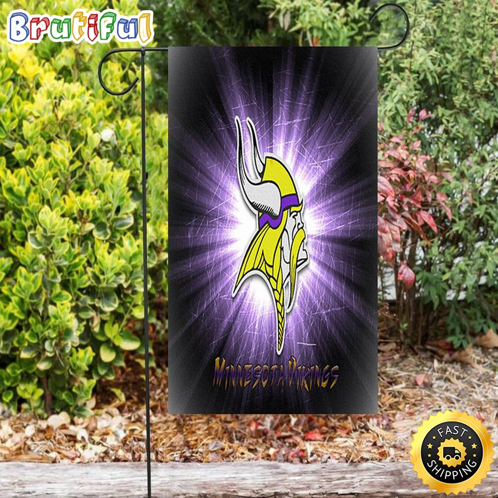 Nfl Garden Flags Minnesota Vikings Emblem Scratch Texture Double Sided Printing Garden Flag Minnesota Vikings Garden Flag 1 stsj1n