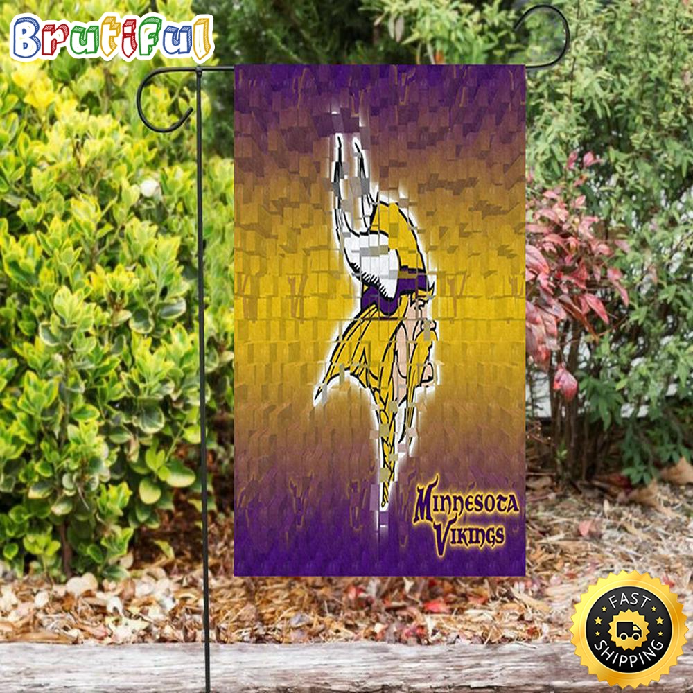 Nfl Garden Flags Minnesota Vikings Emblem Shape Double Sided Printing Garden Flag Minnesota Vikings Garden Flag 1 fokotj