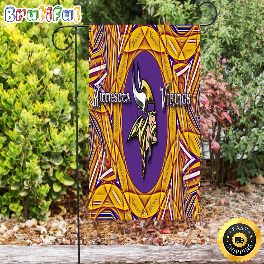 Nfl Garden Flags Minnesota Vikings Emblem Shape v2 Double Sided Printing Garden Flag Minnesota Vikings Garden Flag 1 nffqvm