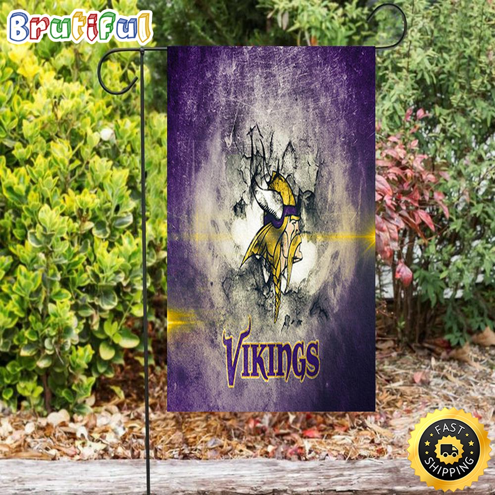 Nfl Garden Flags Minnesota Vikings Emblem Vintage Wall Double Sided Printing Garden Flag Minnesota Vikings Garden Flag 1 cocxi1