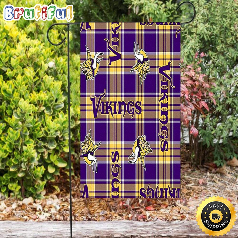 Nfl Garden Flags Minnesota Vikings Emblem v12 Double Sided Printing Garden Flag Minnesota Vikings Garden Flag 1 p4rbkn
