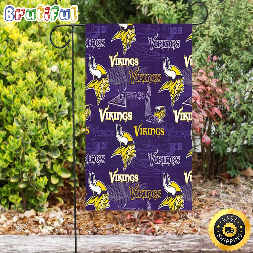 Nfl Garden Flags Minnesota Vikings Emblem v13 Double Sided Printing Garden Flag Minnesota Vikings Garden Flag 1 uwjnra