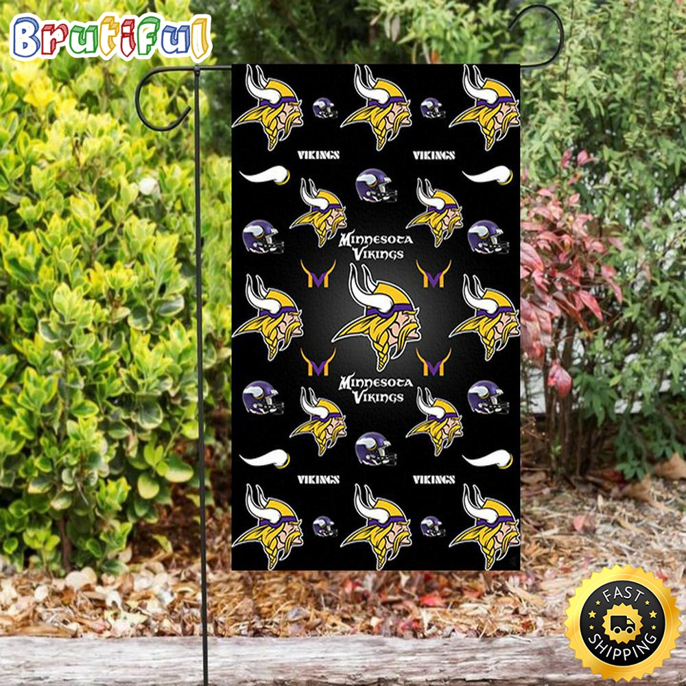 Nfl Garden Flags Minnesota Vikings Emblem v14 Double Sided Printing Garden Flag Minnesota Vikings Garden Flag 1 nee4j7