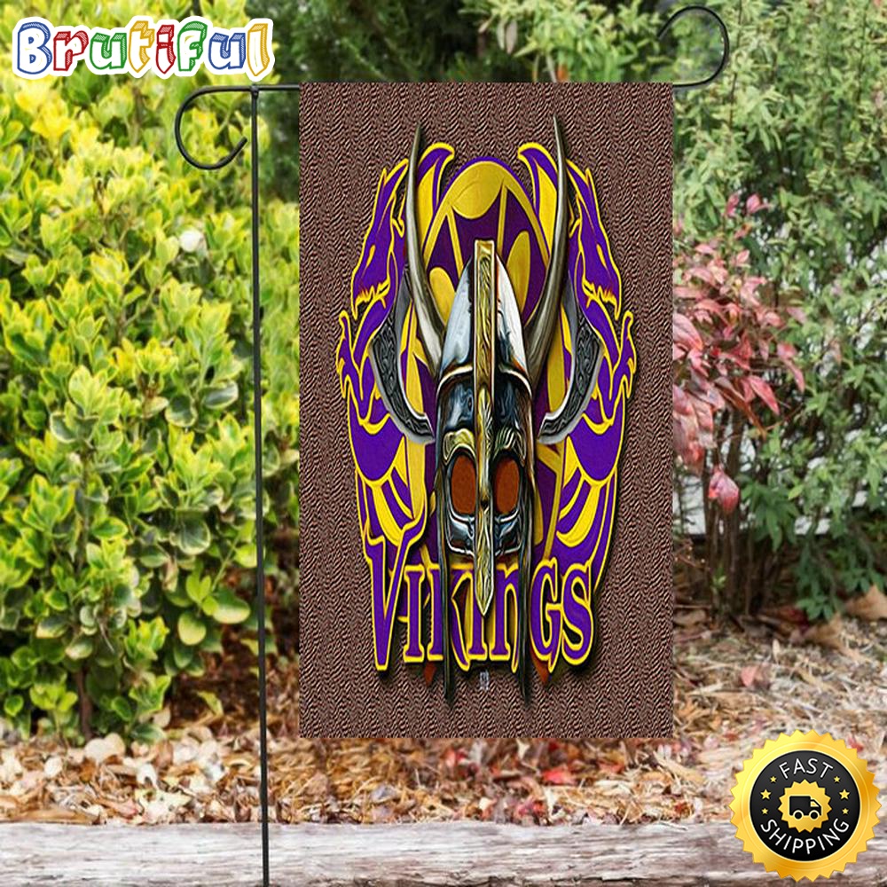 Nfl Garden Flags Minnesota Vikings Emblem v4 Double Sided Printing Garden Flag Minnesota Vikings Garden Flag 1 pgna9y